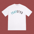 Trapstar Cyan Gradient Arch Logo Tee - White