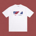 Trapstar Tricolor Gothic Logo Tee - White/Red/Blue